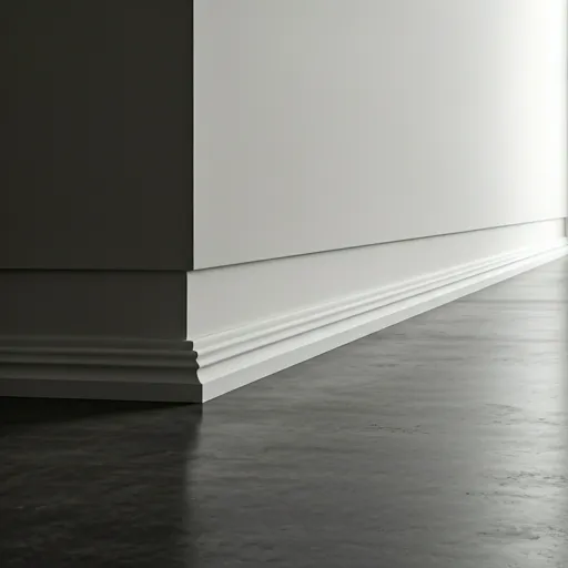 Recessed baseboard detail