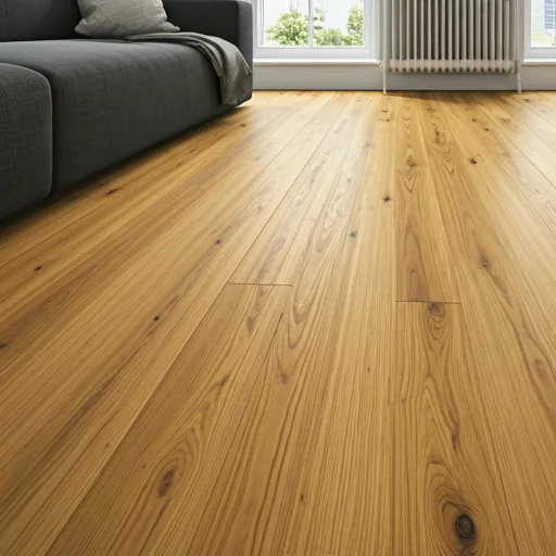 Wide-plank hardwood flooring